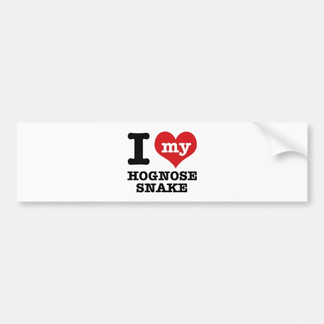 Jag älskar den Hognose ormen Bildekal (Framsidan)