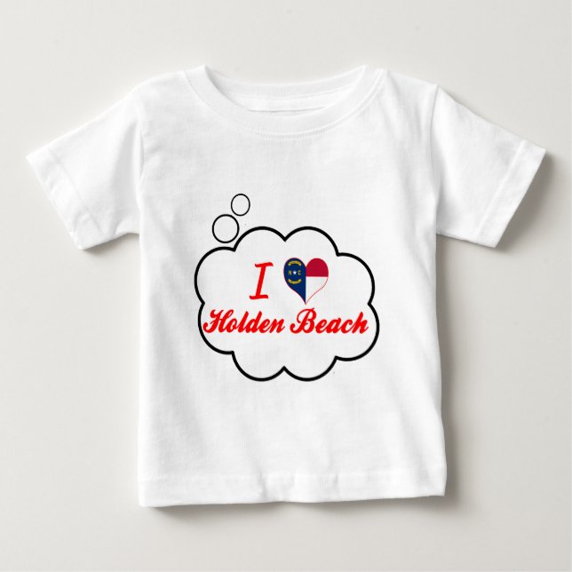 Jag älskar den Holden stranden, North Carolina Tee (Framsida)