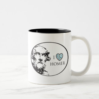 Jag älskar den Homer muggen Två-Tonad Mugg