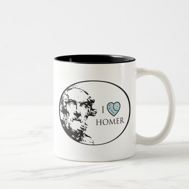 Jag älskar den Homer muggen Två-Tonad Mugg (Höger)