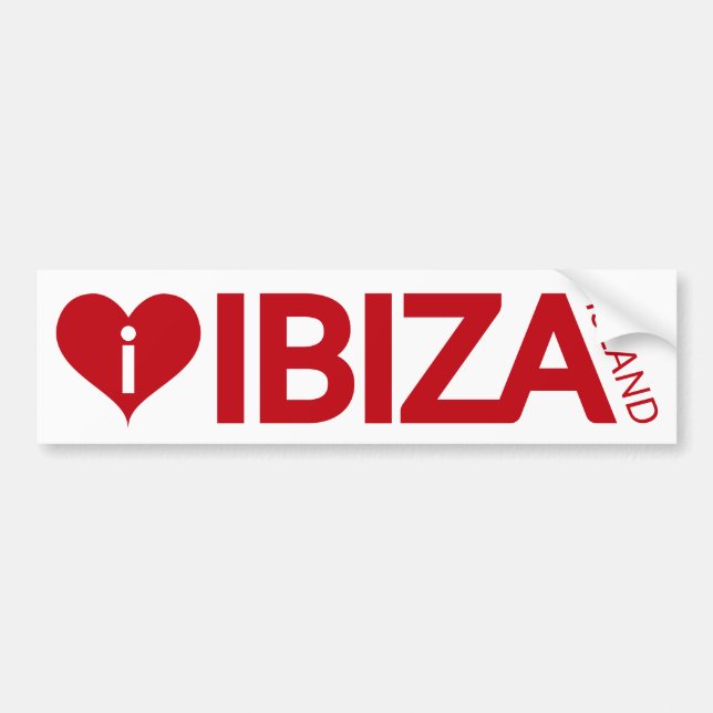 jag älskar den Ibiza öbildekalet Bildekal (Framsidan)