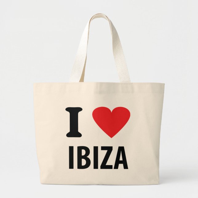 Jag älskar den Ibiza symbolen Jumbo Tygkasse (Framsidan)