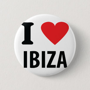 Jag älskar den Ibiza symbolen Knapp