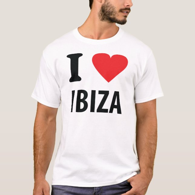 Jag älskar den Ibiza symbolen T Shirt (Framsida)