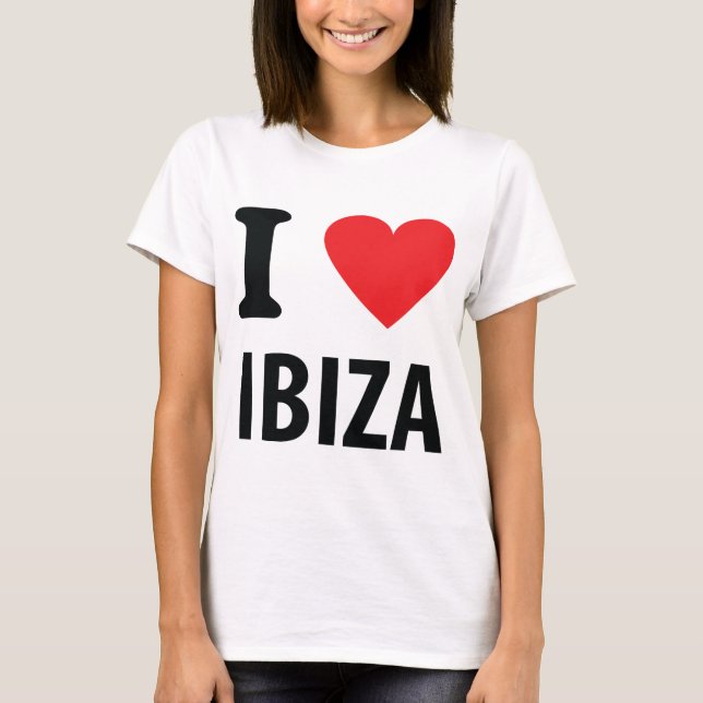 Jag älskar den Ibiza symbolen Tee Shirt (Framsida)