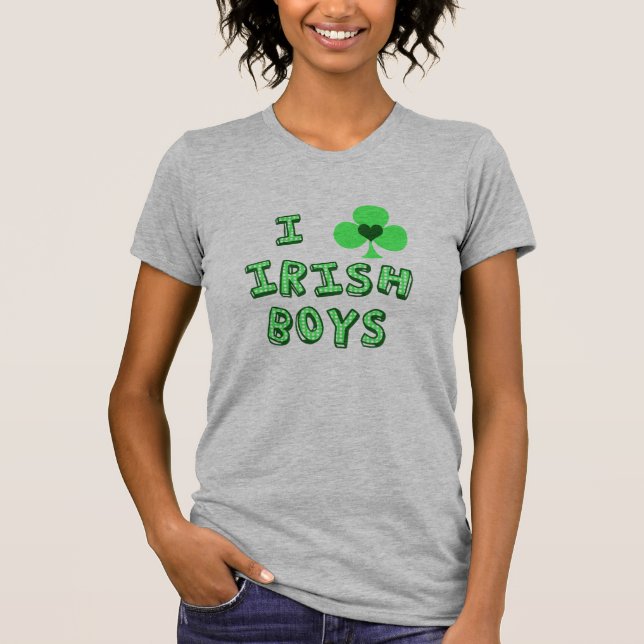 jag älskar den irländska pojket-skjortan tee shirt (Framsida)