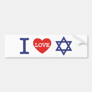 Jag älskar den Israel klistermärken