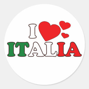 Jag älskar den Italia klistermärken
