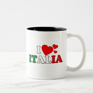 Jag älskar den Italia muggen Två-Tonad Mugg