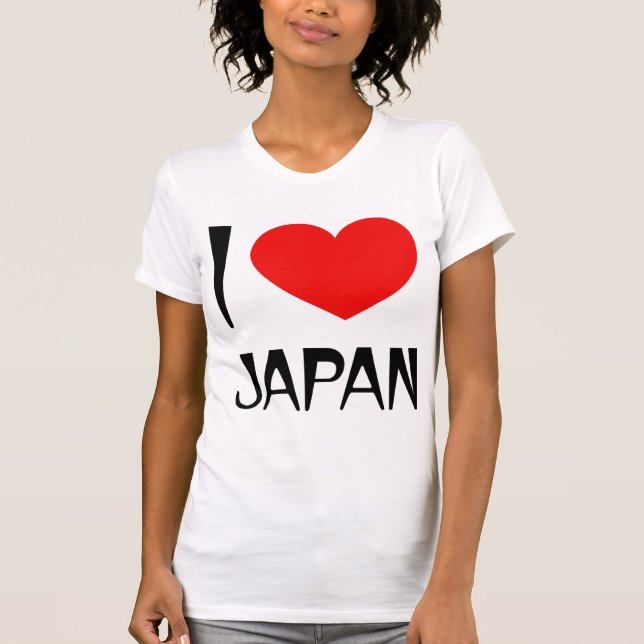 Jag älskar den Japan damT-tröja Tee Shirt (Framsida)