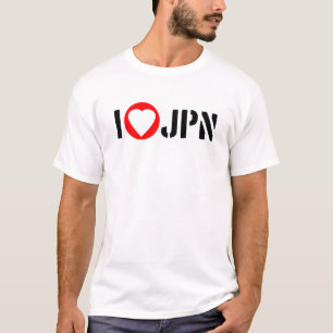Jag älskar den JAPAN utslagsplatsen Tee