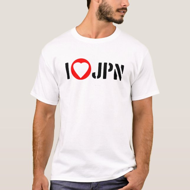 Jag älskar den JAPAN utslagsplatsen Tee Shirt (Framsida)