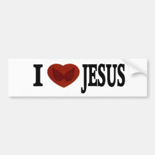 Jag älskar den Jesus bildekalet Bildekal