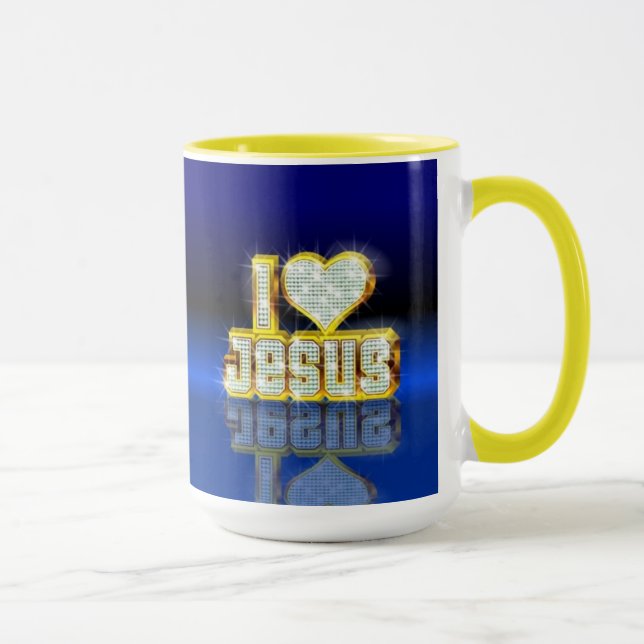 Jag älskar den Jesus muggen Mugg (Höger)