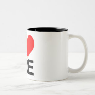 Jag älskar den Joe kaffemuggen Två-Tonad Mugg