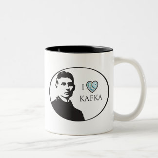 Jag älskar den Kafka muggen Två-Tonad Mugg