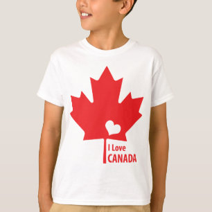 Jag älskar den Kanada lönnlövet Tee Shirt