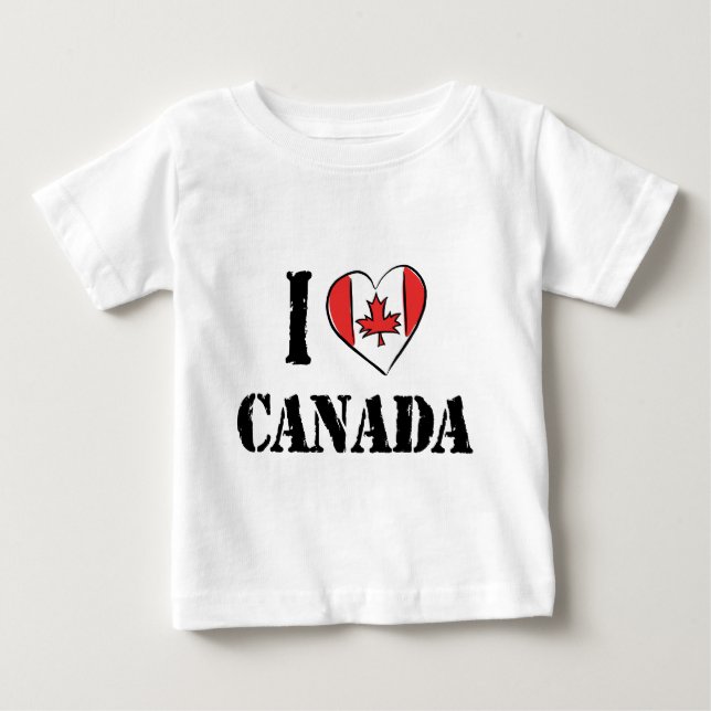 Jag älskar den Kanada T skjortababyen Shirt (Framsida)
