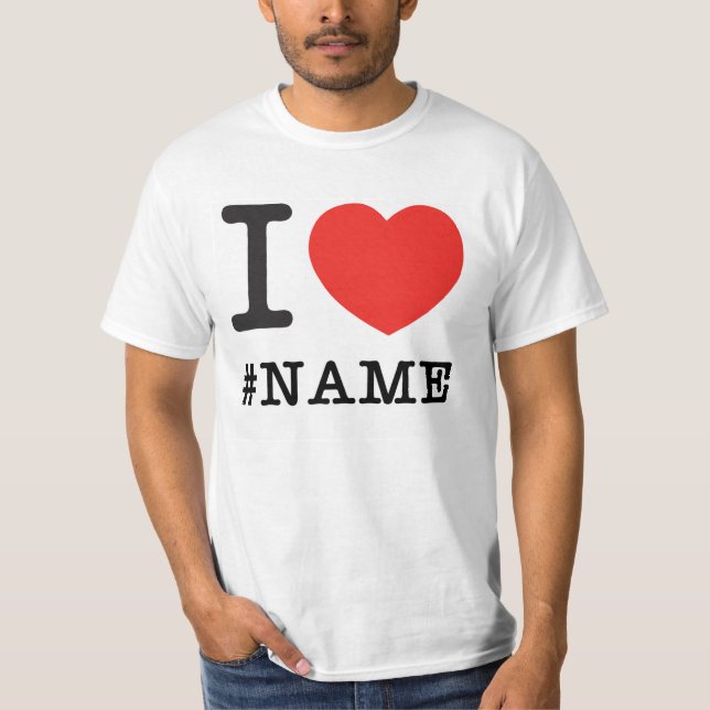 Jag älskar den kända mallen tee shirt (Framsida)