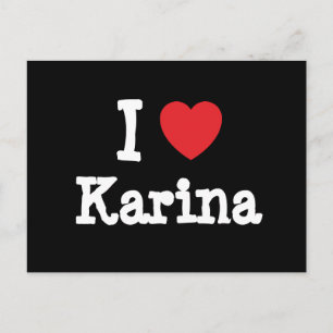Jag älskar den Karina hjärtaT-tröja Vykort