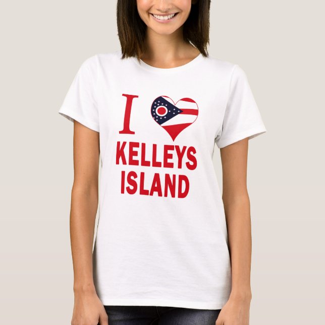 Jag älskar den Kelleys ön, Ohio T-shirt (Framsida)