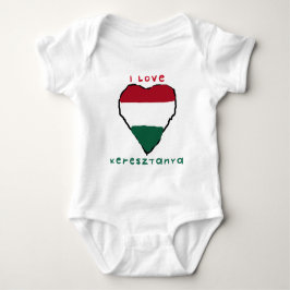 Jag älskar den Keresztanya spädbarnrankan Tee Shirt