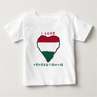 Jag älskar den Keresztanya spädbarnT-tröja T-shirt
