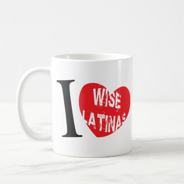 Jag älskar den kloka latina sotomayormuggen kaffemugg (Vänster)