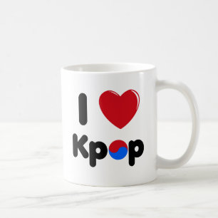 Jag älskar den Kpop muggen Kaffemugg