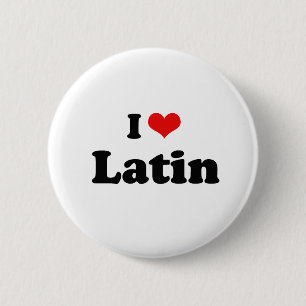 Jag älskar den latinska tshirten knapp