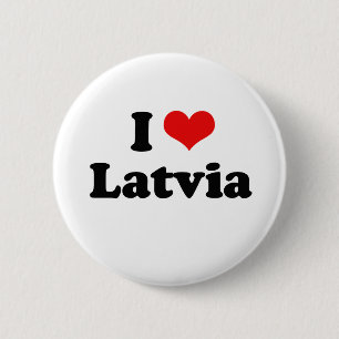 Jag älskar den Lettland tshirten Knapp