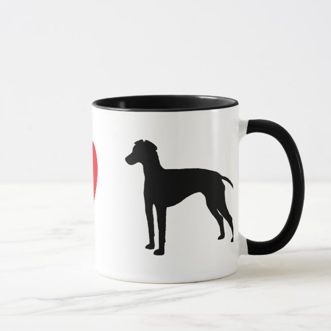 Jag älskar den Manchester Terriersmuggen Mugg (Höger)