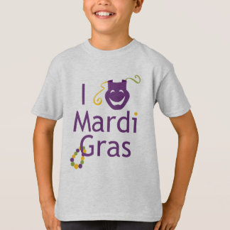 Jag älskar den Mardi Gras ungeT-tröja T-shirt