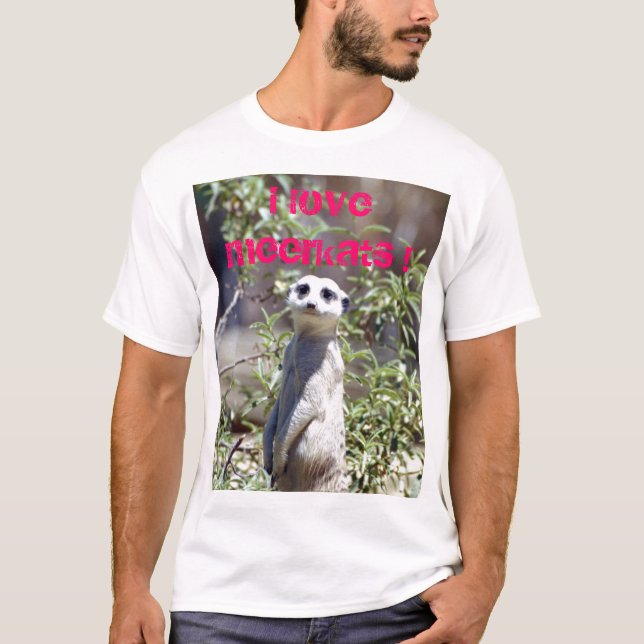 Jag älskar den Meerkats T-tröja Tröja (Framsida)