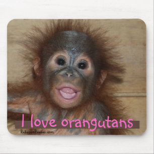 Jag älskar den mest gulliga djurorangutanen musmatta