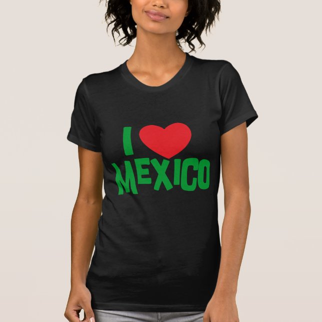 Jag älskar den Mexico T-tröja T Shirt (Framsida)