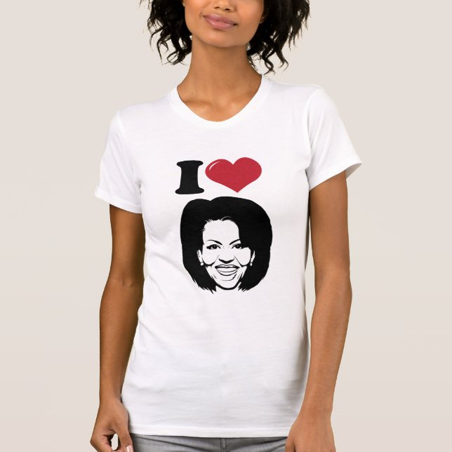 Jag älskar den Michelle Obama T-tröja T Shirt (Framsida)