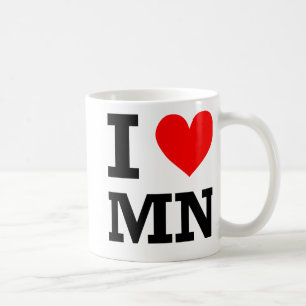 Jag älskar den Minnesota designen Kaffemugg