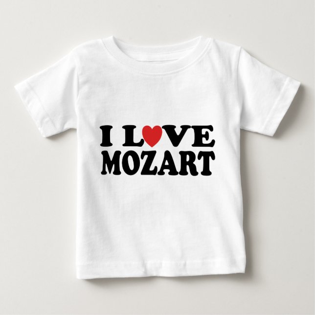 Jag älskar den Mozart babyT-tröja Tröja (Framsida)