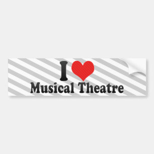 Jag älskar den musikaliska theatren bildekal