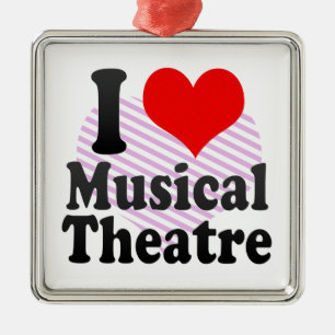 Jag älskar den musikaliska theatren julgransprydnad metall