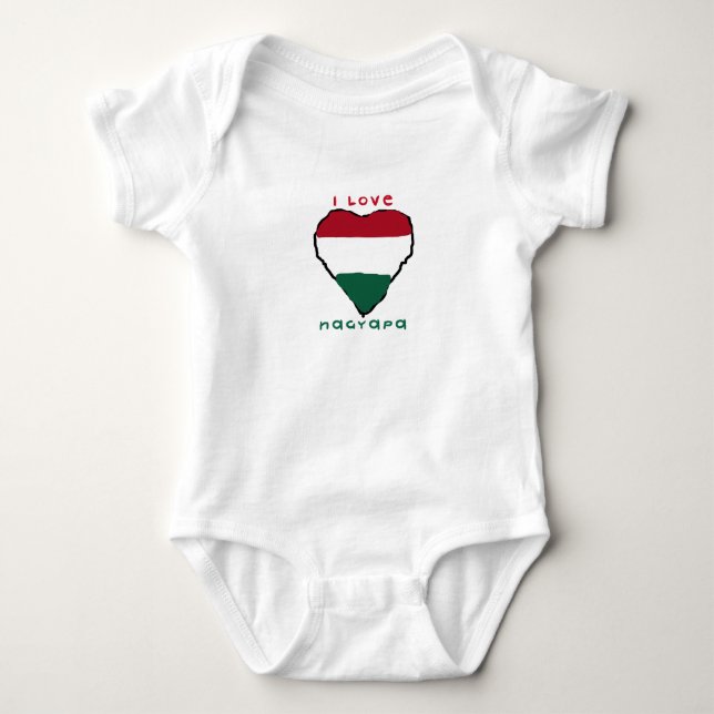 Jag älskar den Nagyapa rankan Tee Shirt (Framsida)