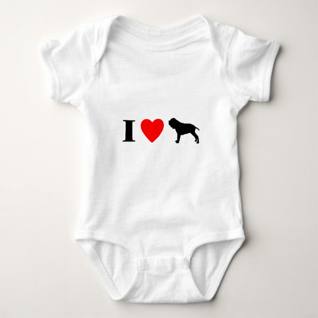 Jag älskar den Neapolitan Mastiffsbabyrankan Tee (Framsida)