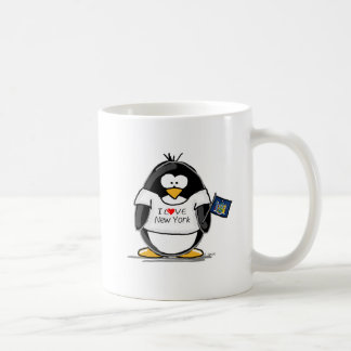 Jag älskar den New York pingvinet Kaffemugg