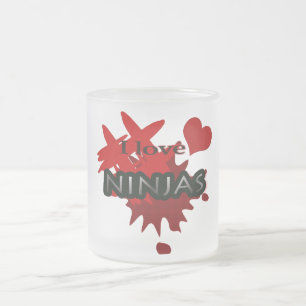 Jag älskar den Ninjas muggen Frostad Glasmugg