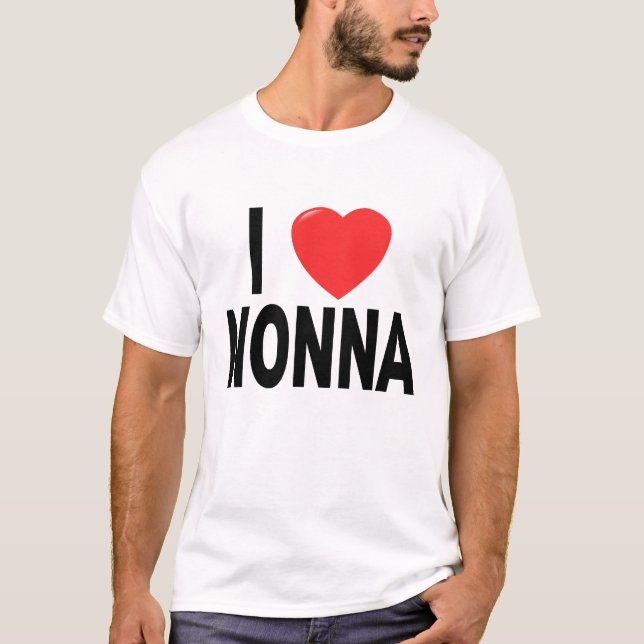 Jag älskar den Nonna T skjortan Tee (Framsida)