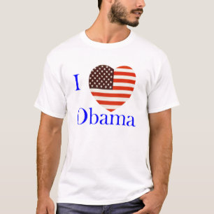 Jag älskar den Obama anpassningsbarT-tröja T Shirt
