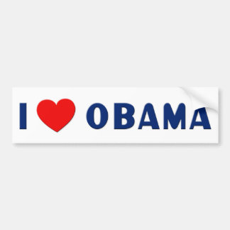 Jag älskar den Obama bildekalet Bildekal