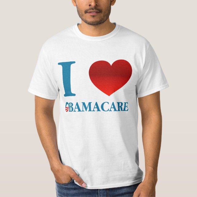 Jag älskar den Obamacare utslagsplatsen T-shirt (Framsida)