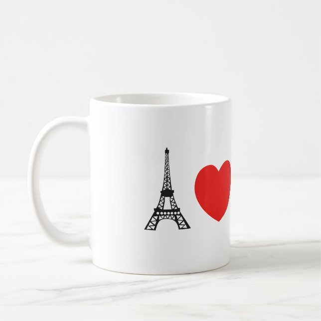 Jag "ÄLSKAR" den PARIS muggen Kaffemugg (Vänster)